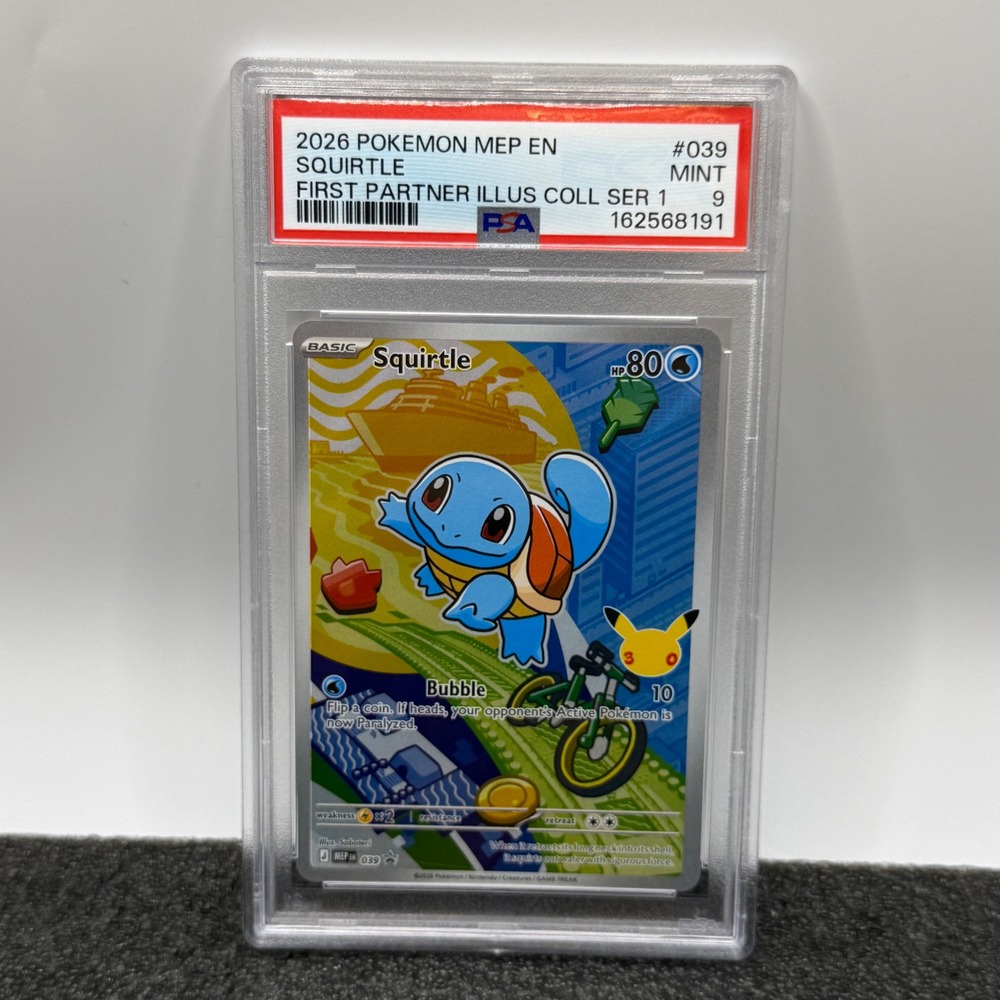 2026 Pokemon MEP EN Squirtle #039 First Partner Illus Coll PSA 9 Mint Card